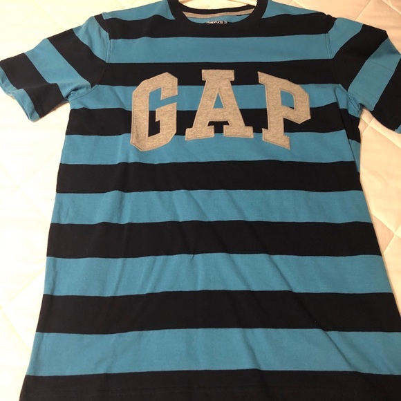 GAP logo striped short sleeve tee; XL/12 - Picture 1 of 4